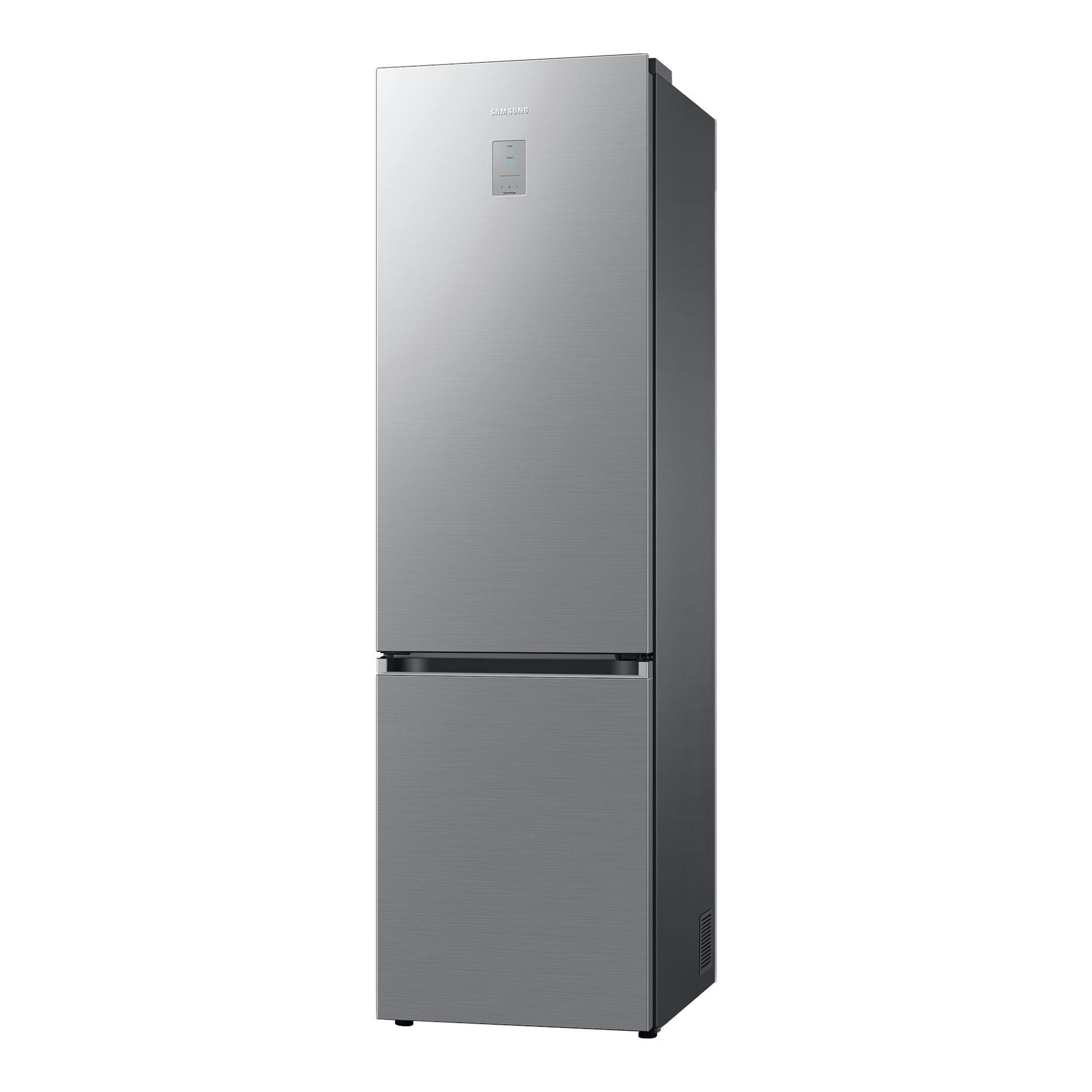 Frigorífico combi Samsung RB38C776DS9/EF en inox, vista frontal con ligero ángulo lateral.