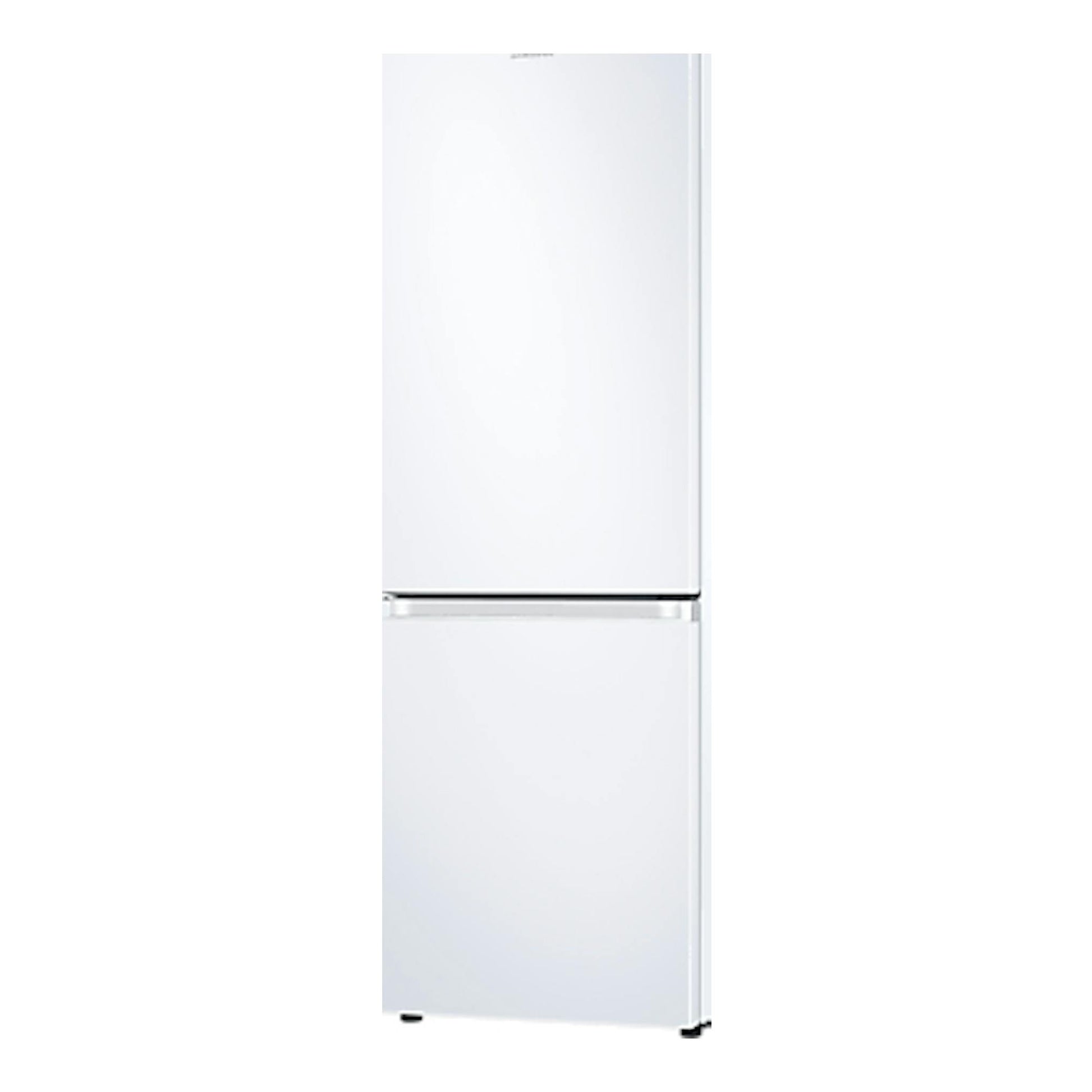 Frigorífico combi Samsung RB34C600CWW/EF blanco, vista frontal en ligero ángulo.