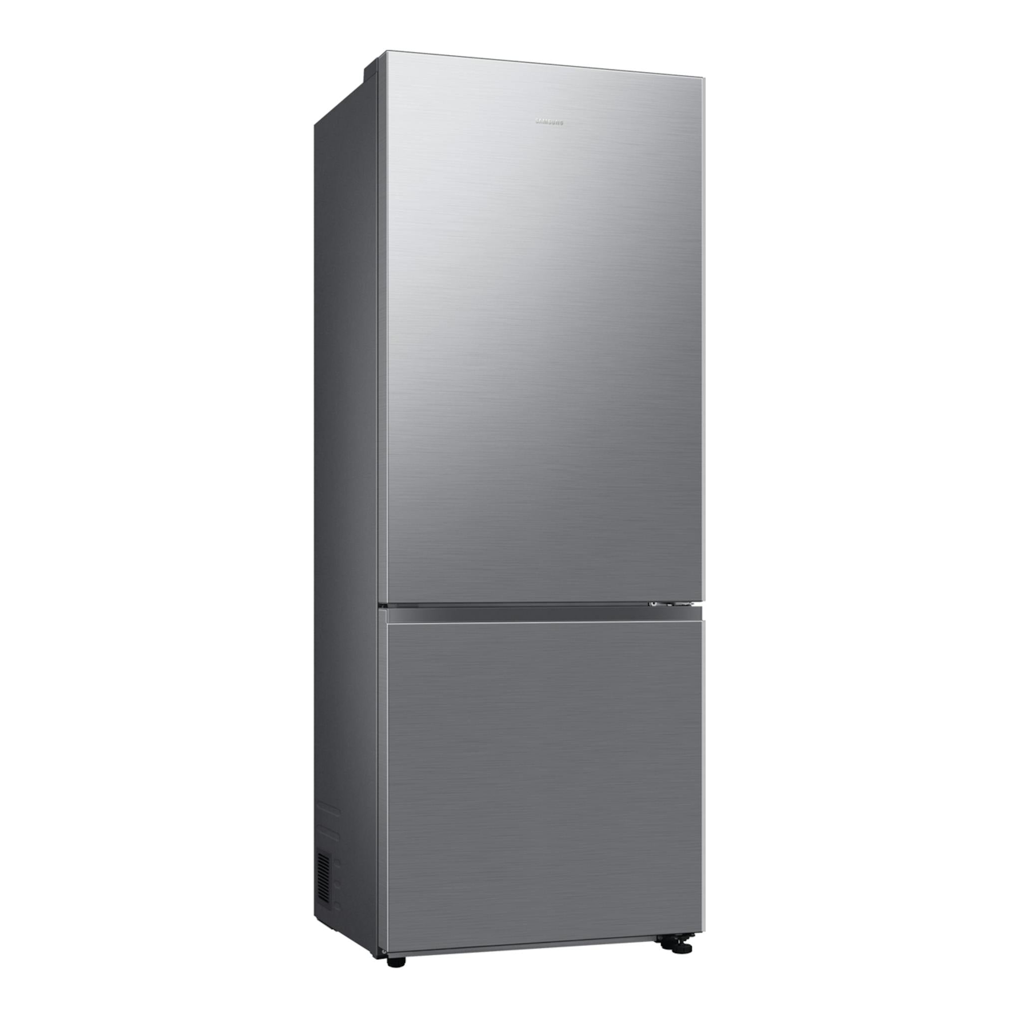 Frigorífico combi Samsung RB53DG703ES9/EF de inox, vista frontal con lateral izquierdo.