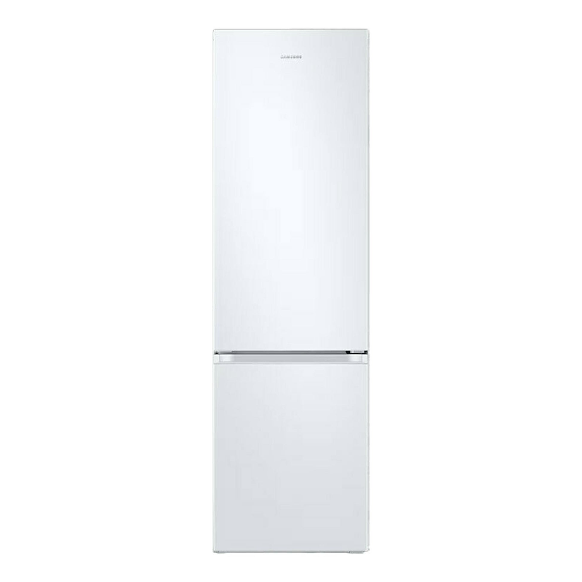 Frigorífico combi Samsung RB38C605DWW/EF blanco, vista frontal, con congelador inferior.