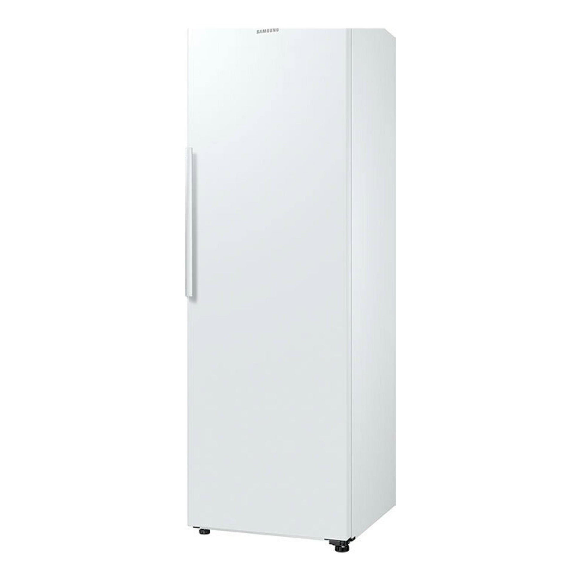 Frigorífico Samsung RR39C7AF5WW/EF blanco, vista frontal en ángulo, de una puerta.
