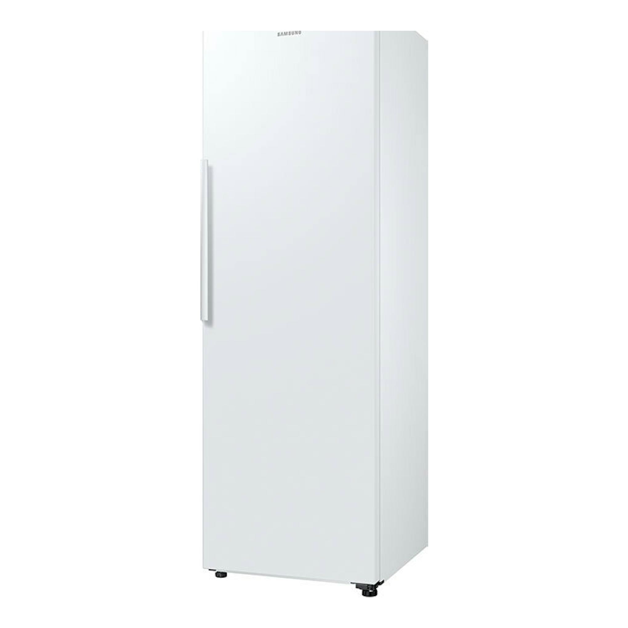 Frigorífico Samsung RR39C7AF5WW/EF blanco, vista frontal en ángulo, de una puerta.
