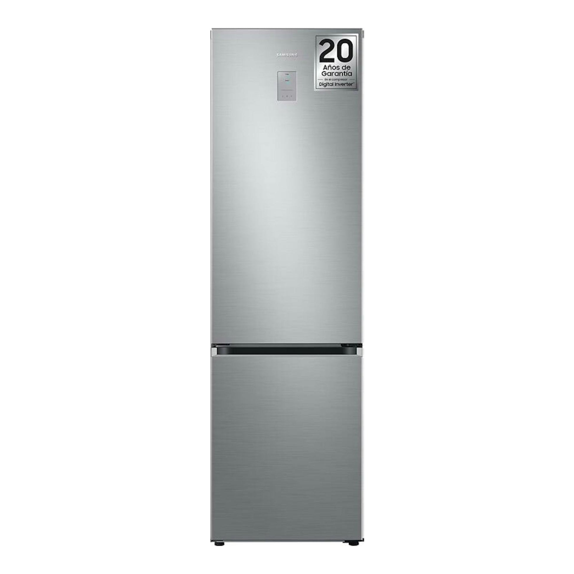 Frigorífico combi Samsung RB38C776CS9/EF inox, vista frontal, de dos puertas.