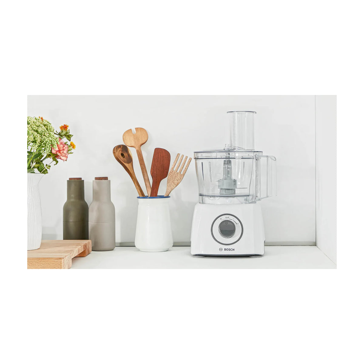 Procesador de alimentos Bosch MCM3100W, 800 W y bol de 2,3 l