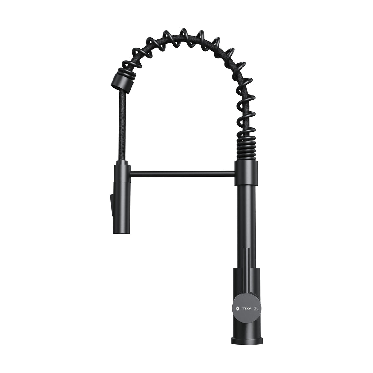 Grifo de cocina Teka UNI 9912 monomando negro con ducha extraíble