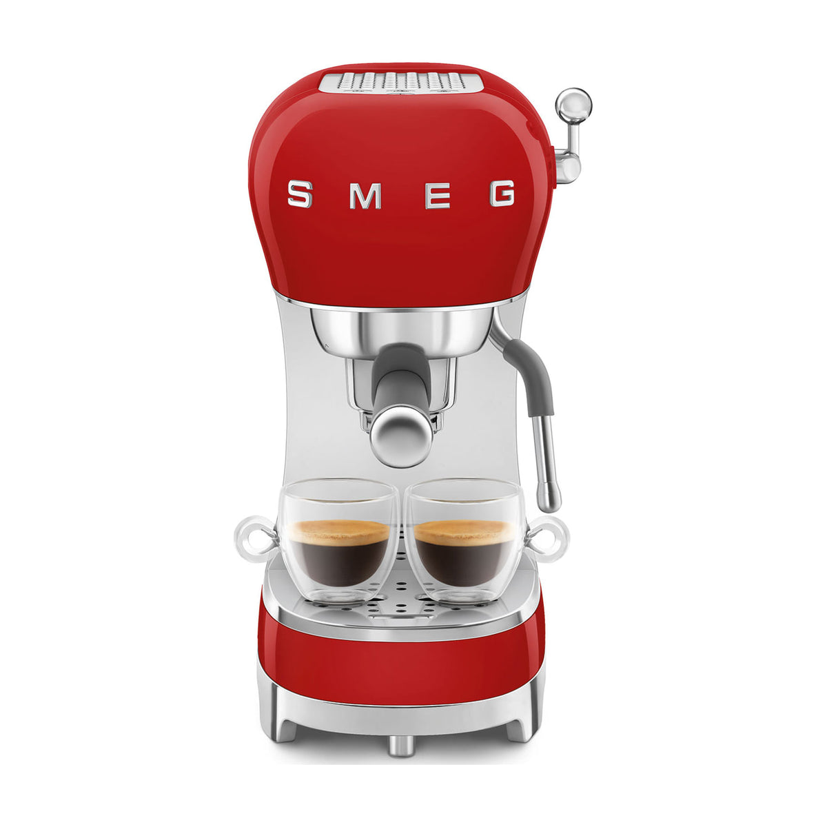 Cafetera espresso Smeg ECF02RDEU de 15 bar y 1350 W, roja