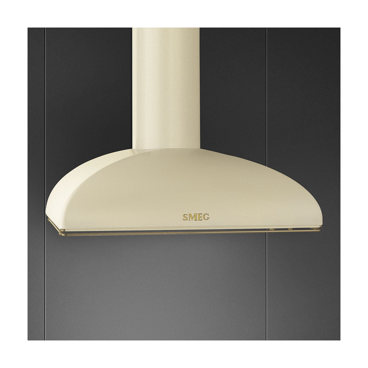 Campana decorativa Smeg KS89POE de 90 cm en crema, clase A