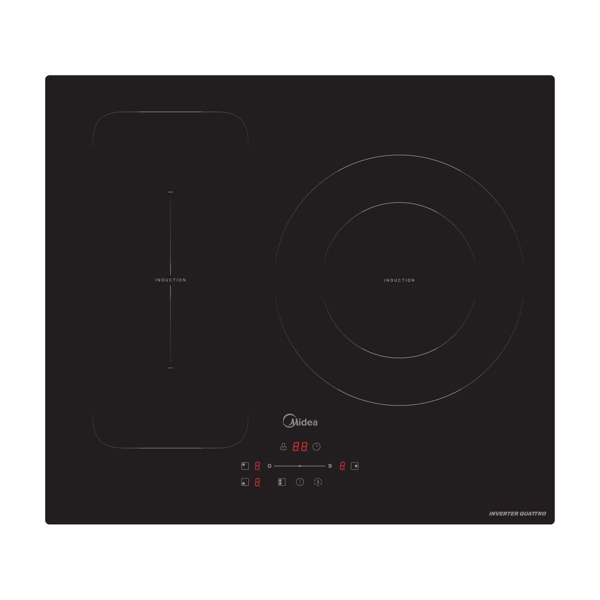 Placa de inducción Midea MIH740T279K0 de 60 cm con 3 zonas y zona Flex