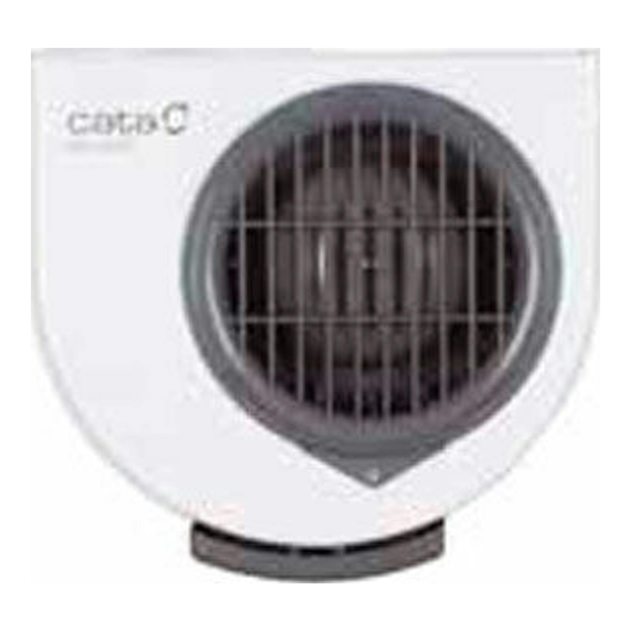 Extractor de cocina Cata GS400M blanco, vista frontal, con salida superior y rejilla circular.