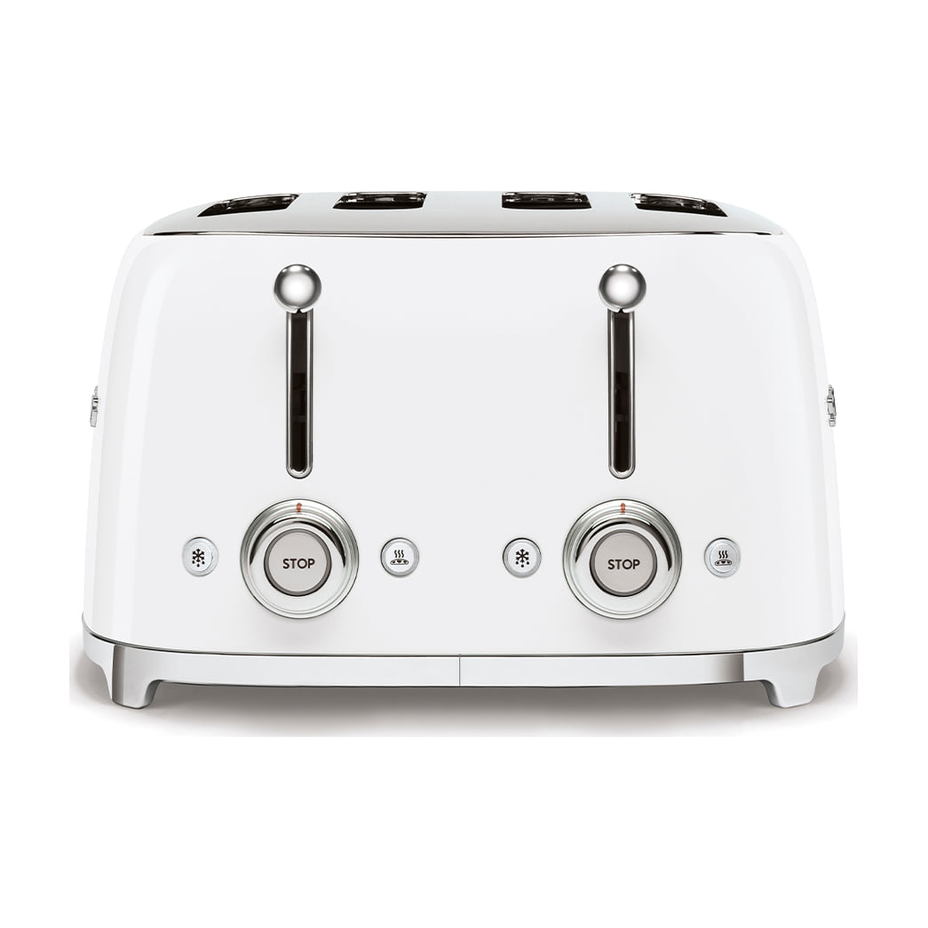 Tostadora Smeg TSF03WHEU blanca, 4 ranuras y 6 niveles de tostado