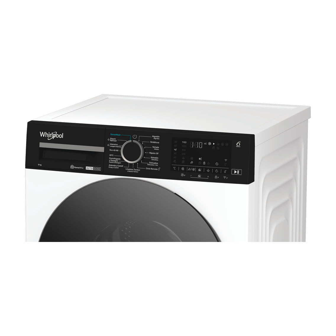 Lavadora Whirlpool WPM 97W ADS SPT de 9 kg y 1400 rpm