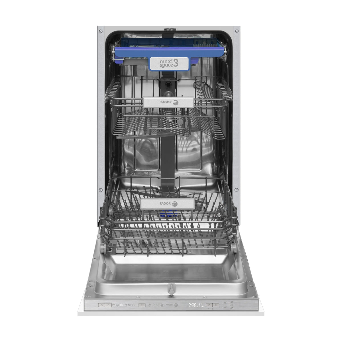 Lavavajillas integrable Fagor 4LVF-435ADIT de 45 cm, 10 cubiertos y AutoOpen