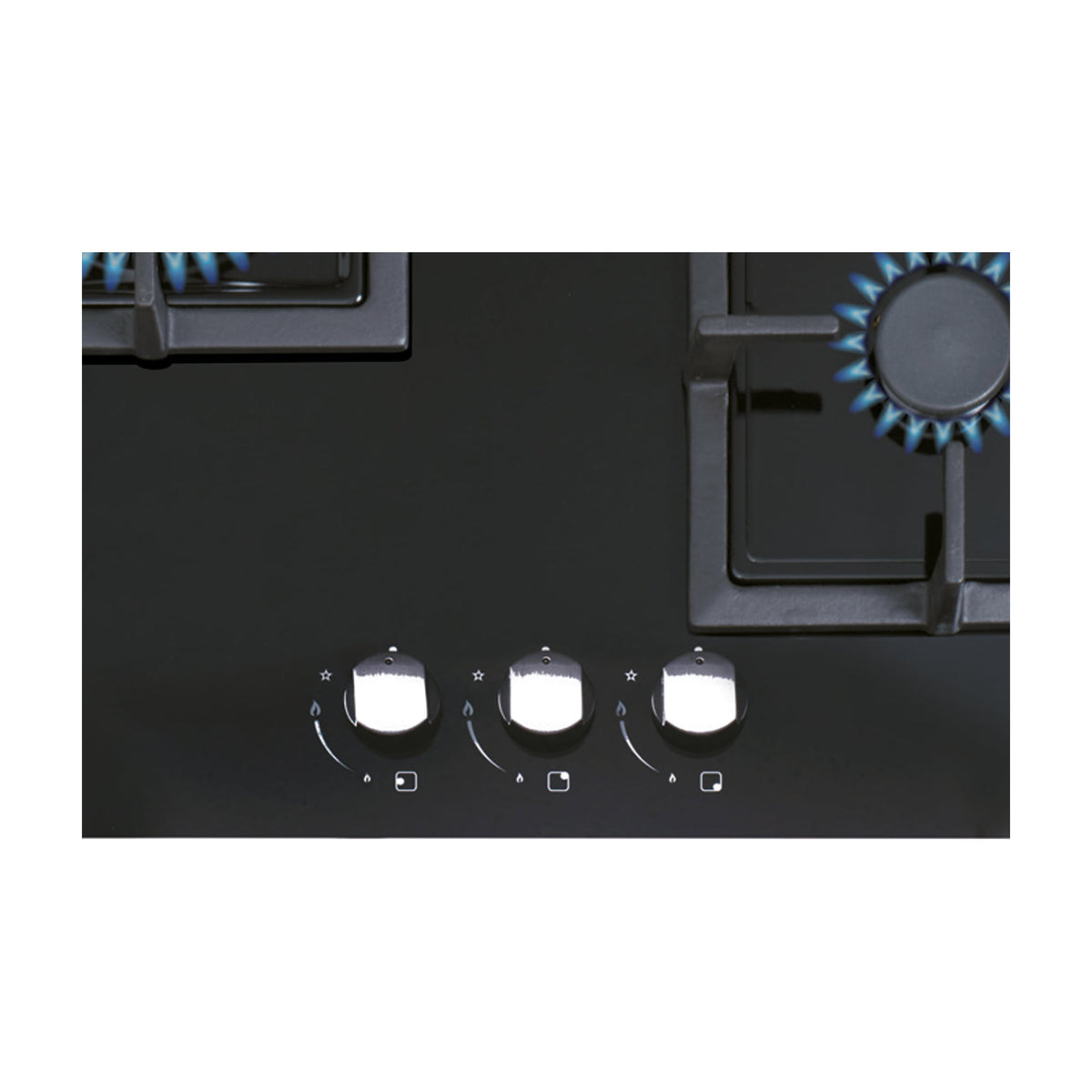 Placa de gas CATA SCI 6021 BK de 3 zonas en cristal negro