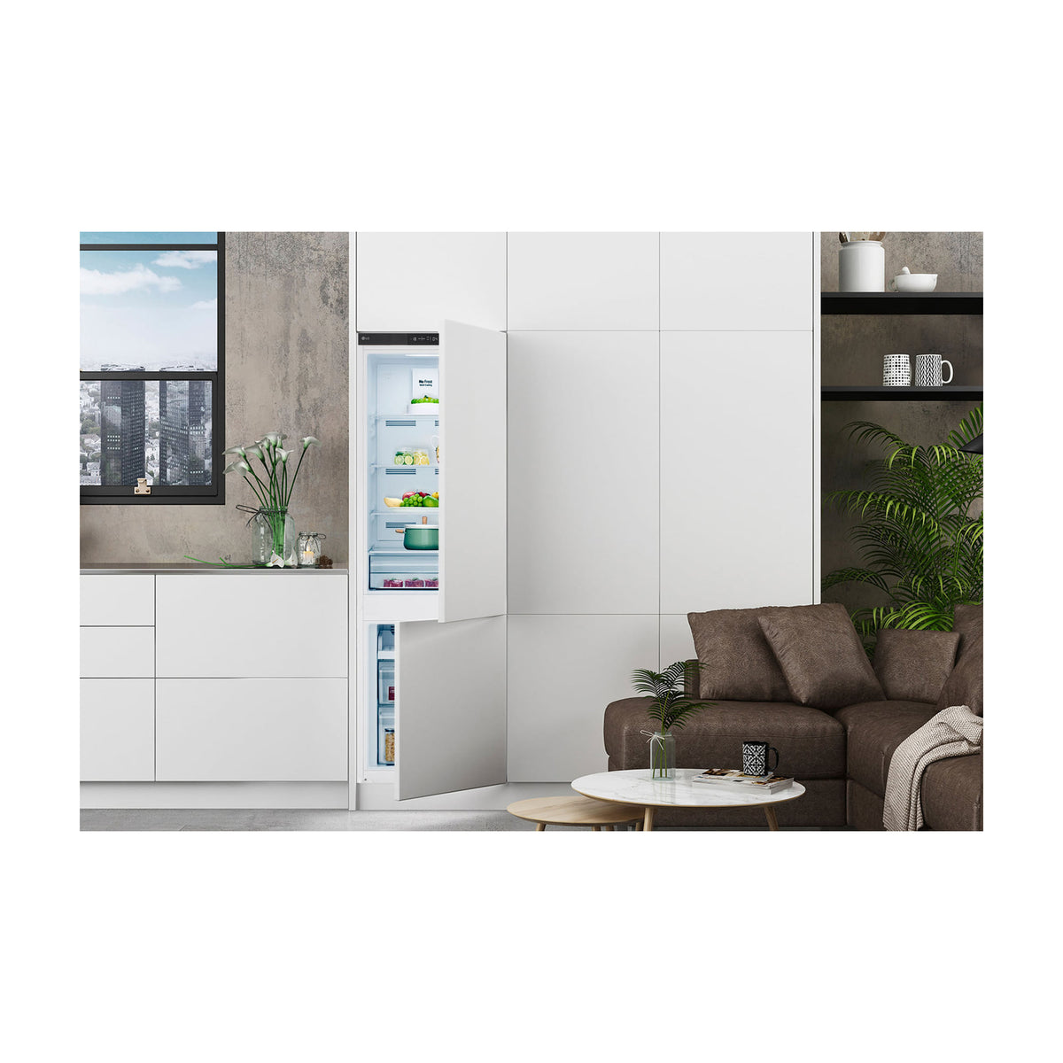 Frigorífico combi integrable LG GTFN256SER, 233 l, Total No Frost