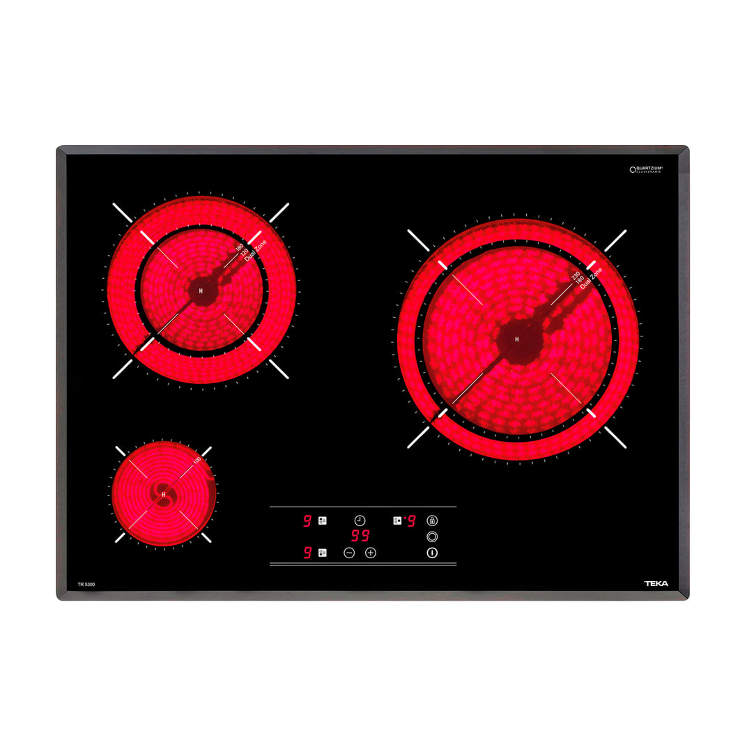 Placa vitrocerámica Teka TR 5300 de 60 cm con 3 zonas y control táctil