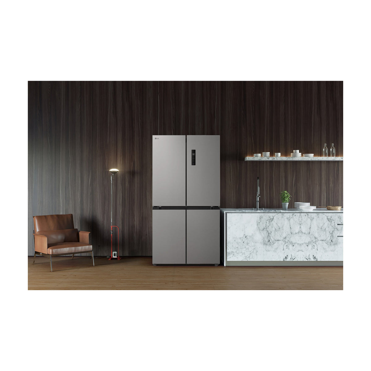 Frigorífico americano LG GMM41MSBEM de 474 l con Total No Frost