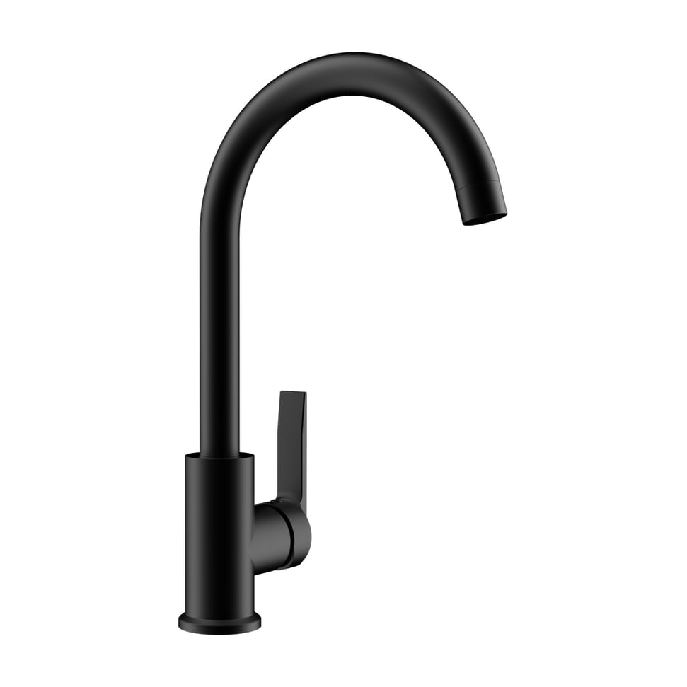 Grifo de cocina Teka IN 915 negro, monomando con caño giratorio 360°