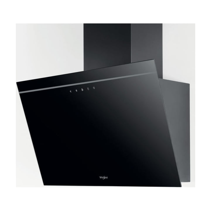 Campana decorativa Whirlpool AKR 62F LT K de 60 cm en cristal negro, clase A