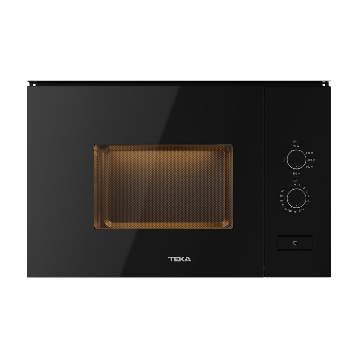 Microondas integrable Teka ML 820 FI BK de 20 l y 800 W, cristal negro