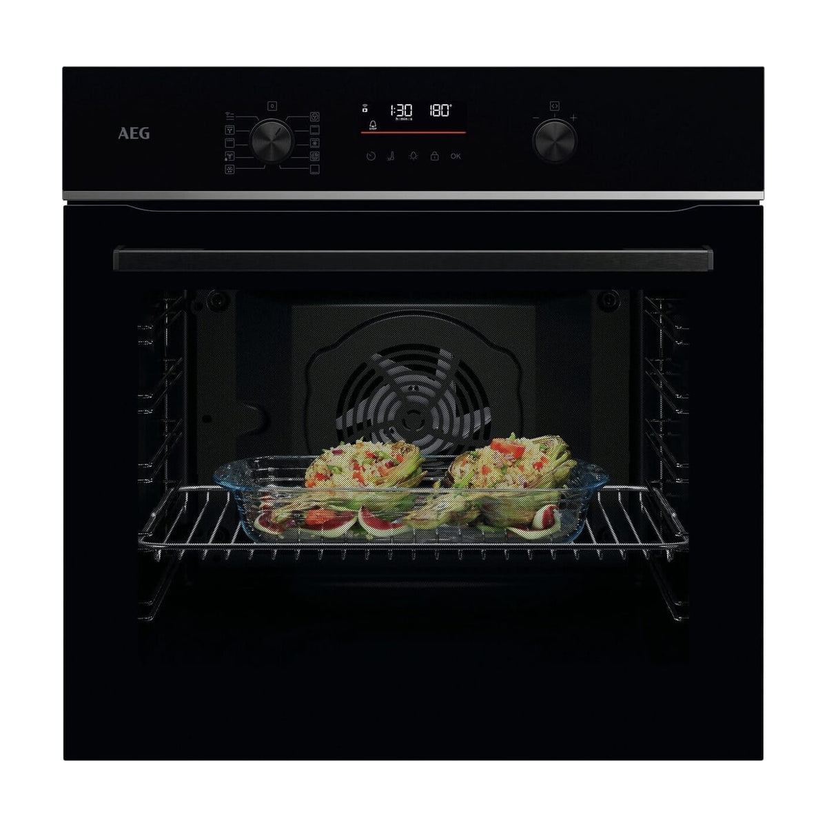 Horno multifunción AEG GU5PB41FSB pirolítico de 72 l con Wi-Fi