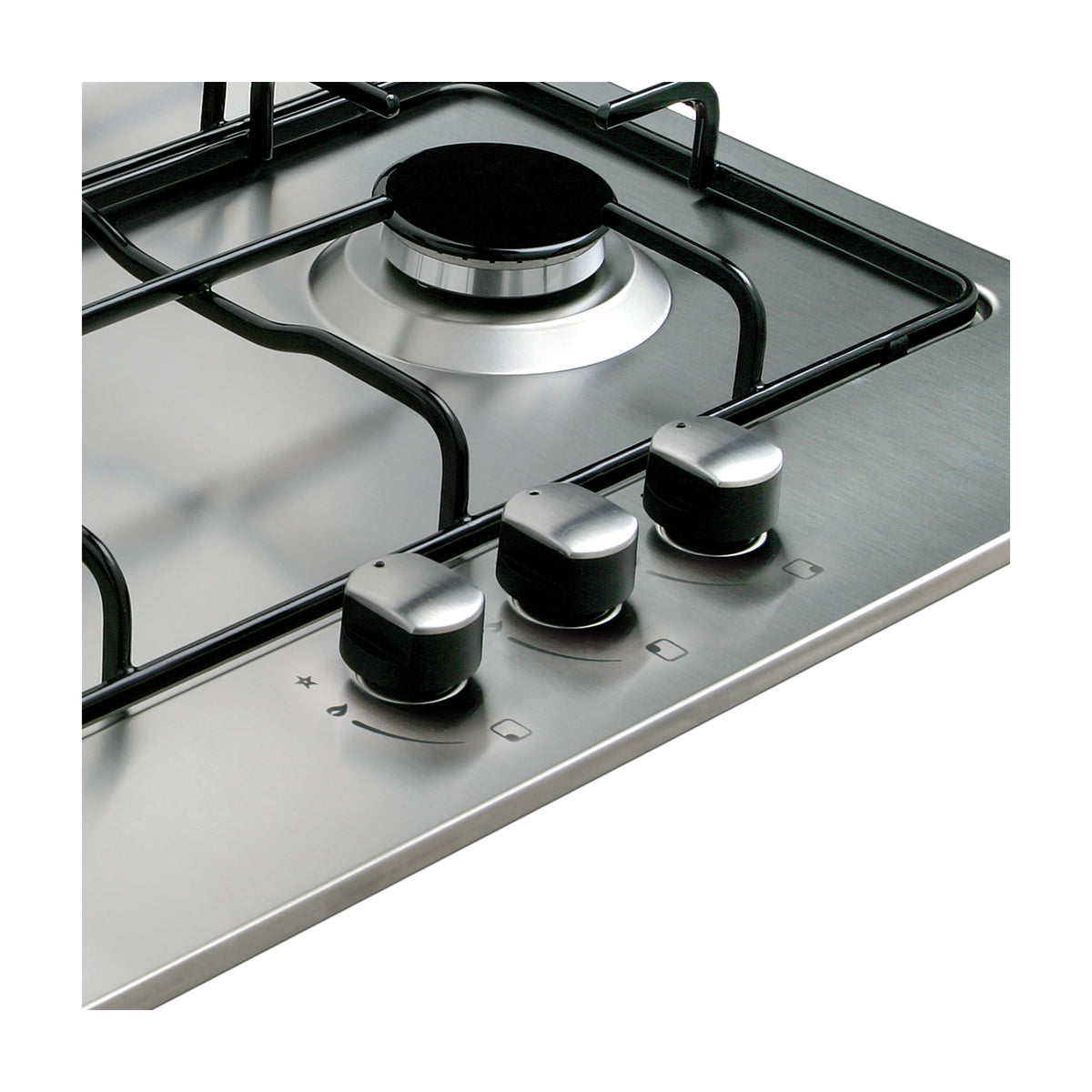 Placa de gas CATA GIB 6021 X de 3 zonas, acero inoxidable