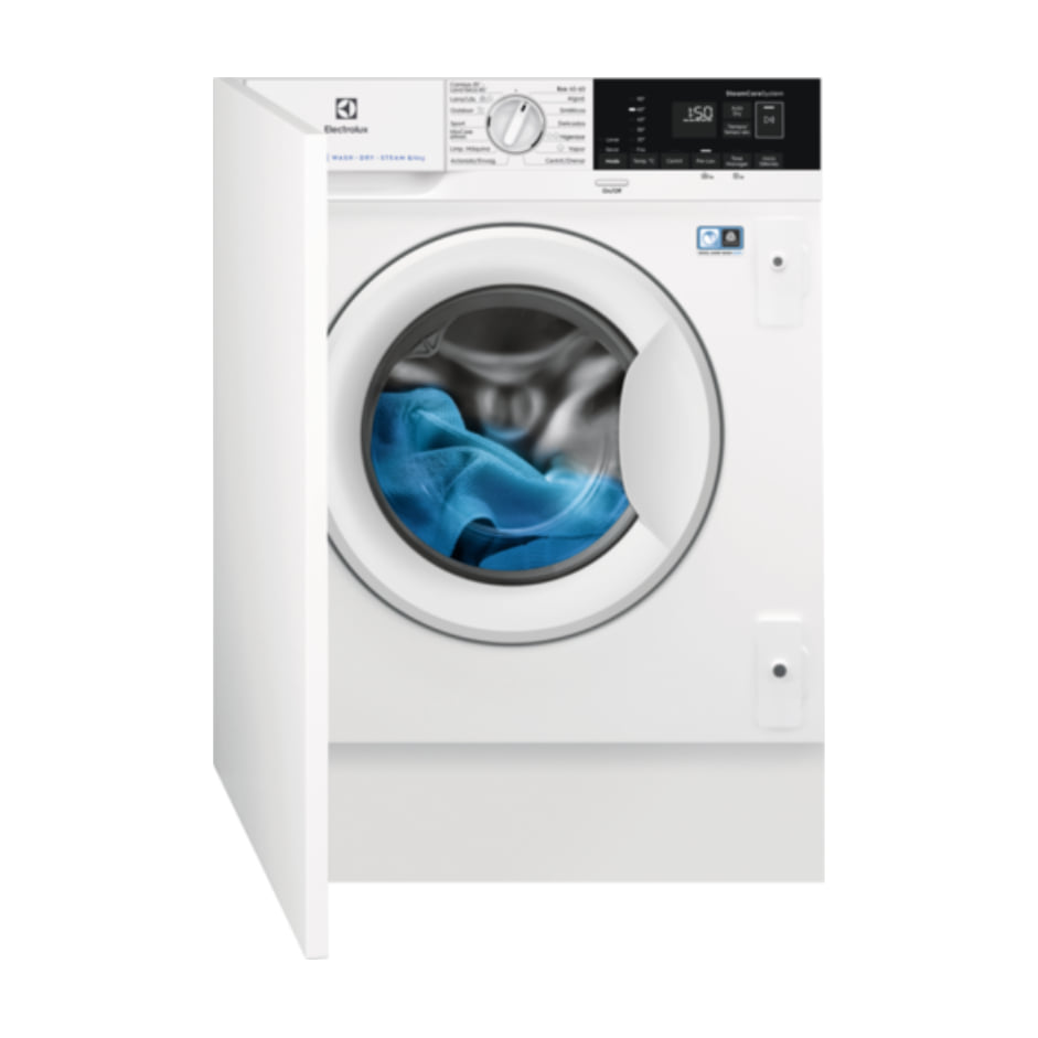 Lavasecadora integrable Electrolux EN7W4862OF de 8/4 kg y 1.600 rpm