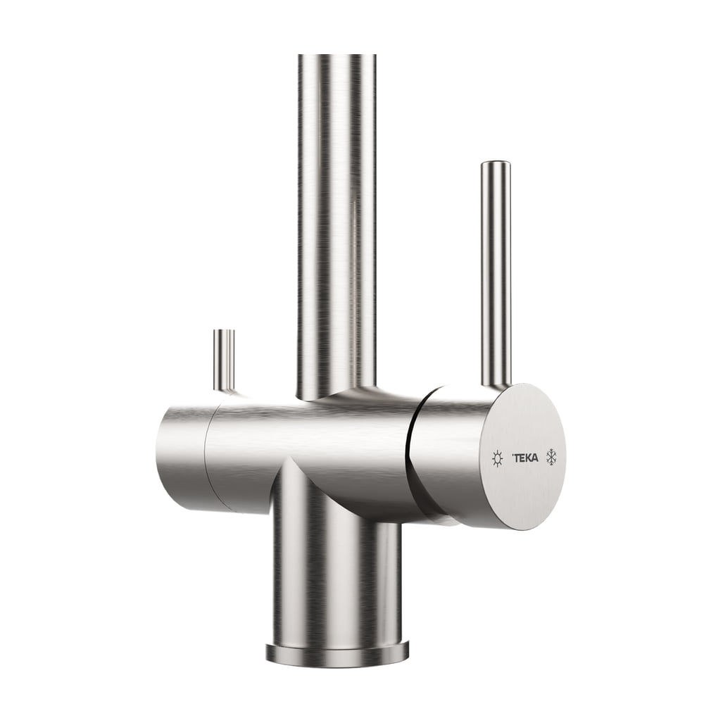 Grifo de cocina Teka UNI 3913 bimando de 3 vías, inox