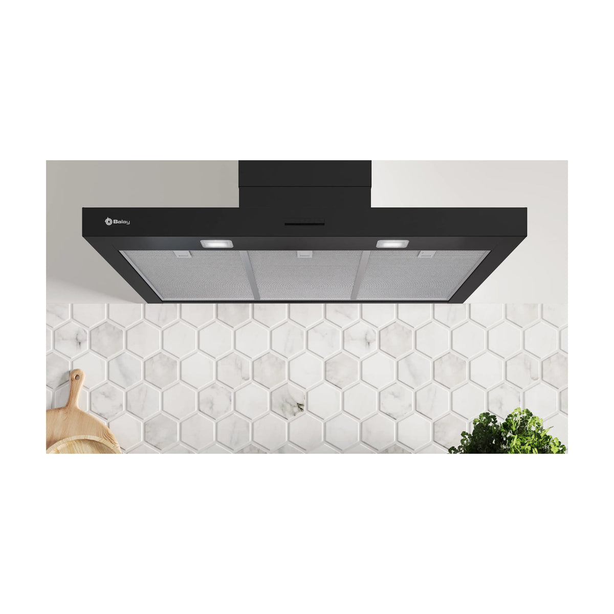 Campana decorativa Balay 3BC894MM de 90 cm en negro mate