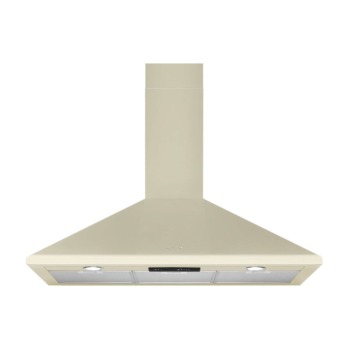 Campana decorativa Smeg KSED95PE de 90 cm, crema y 3 velocidades