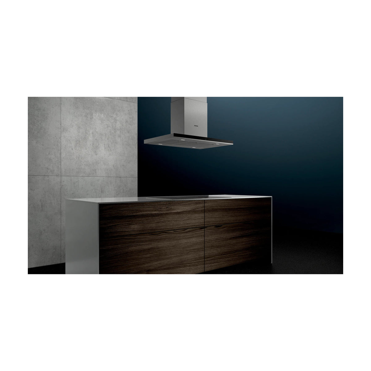 Campana de isla Siemens LF98BIP50, 90 cm, control táctil