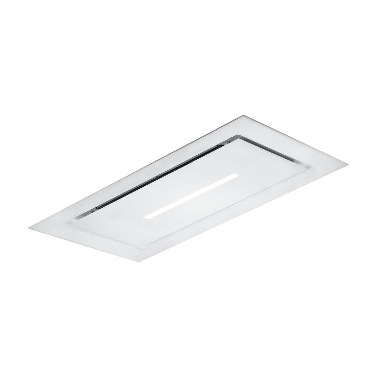 Campana de techo Mepamsa Cielo Slim 120 Blanca, cristal blanco y 700 m³/h