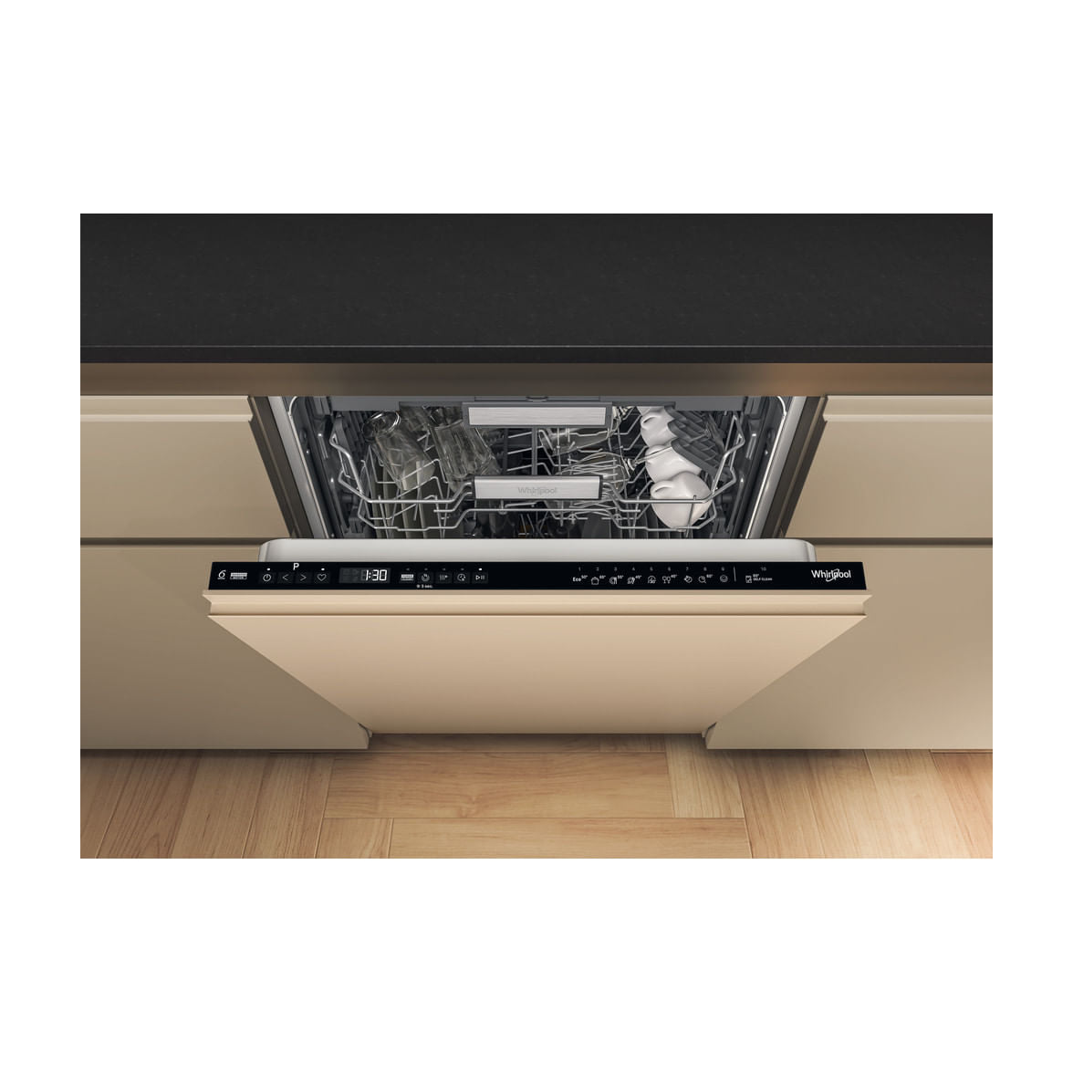 Lavavajillas integrable Whirlpool W7I HP40 L, 15 cubiertos, clase C