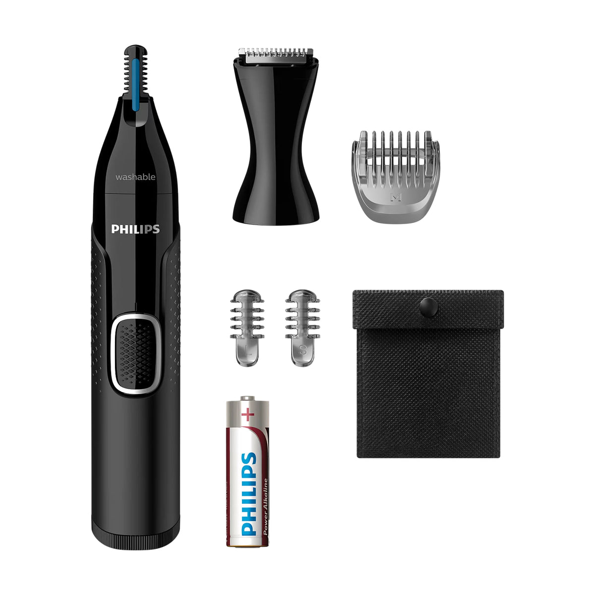 Recortador de nariz y orejas Philips NT5650/16 lavable con pila AA