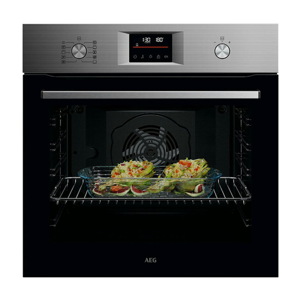 Horno multifunción AEG OU5PB40SM pirolítico de 72 litros