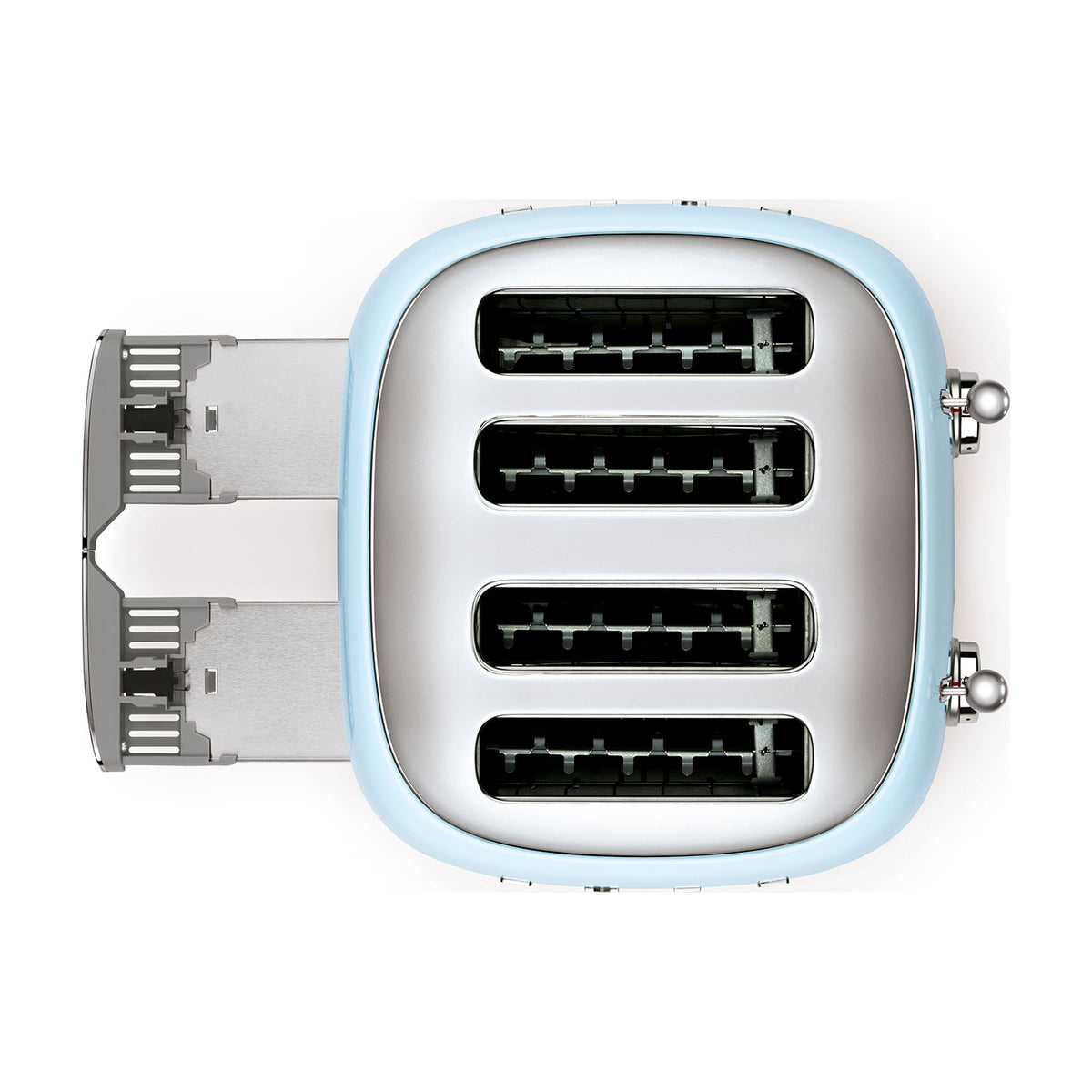 Tostadora Smeg TSF03PBEU de 4 ranuras y 2000 W, azul pastel
