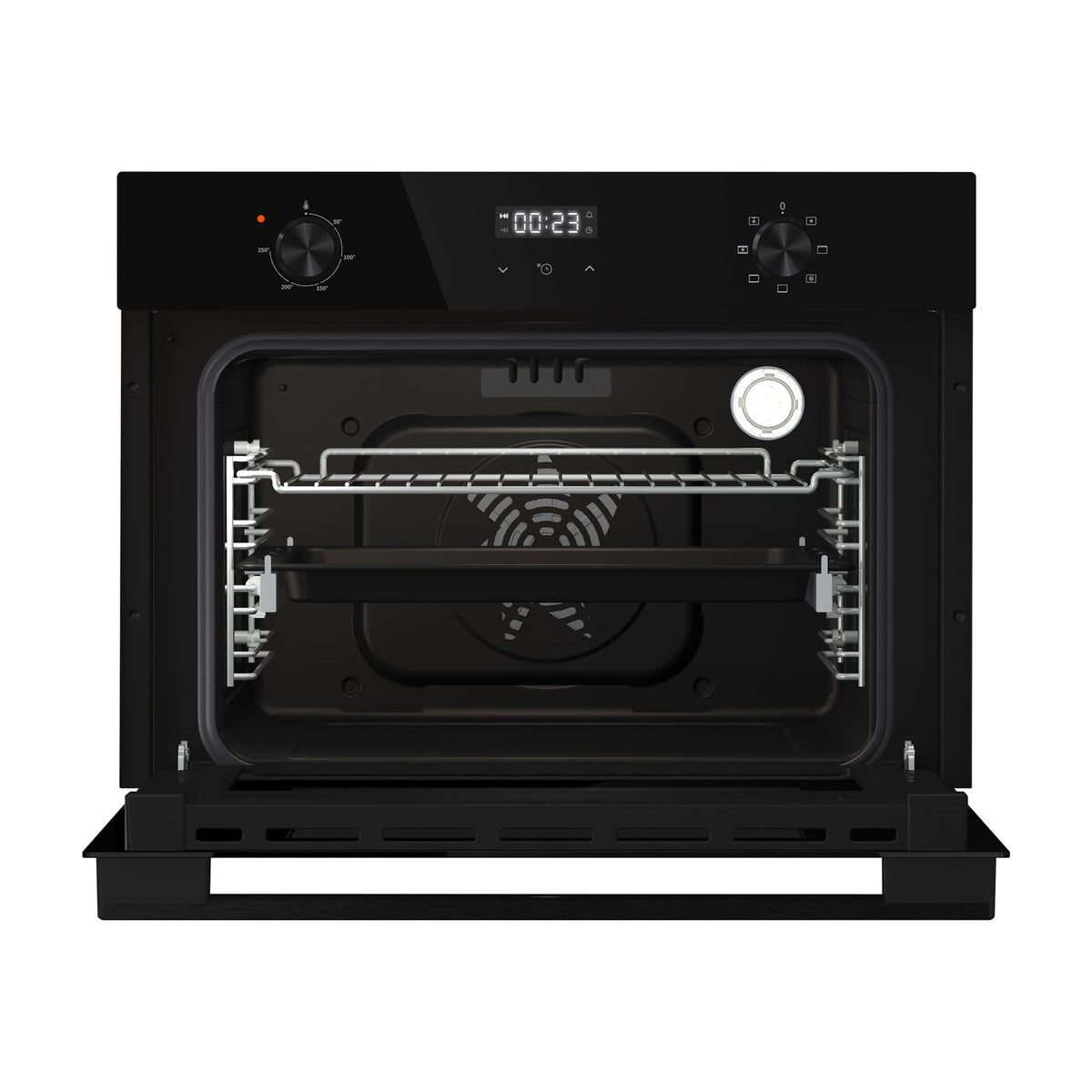 Horno compacto multifunción Hisense BI44221ABG, 49 l, cristal negro