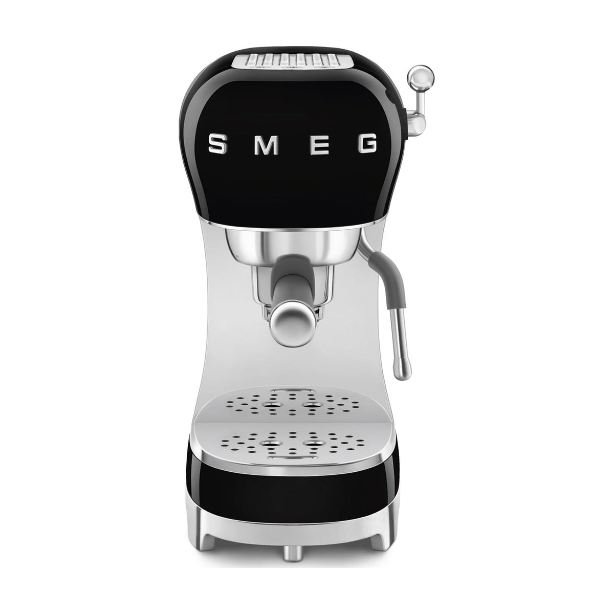 Cafetera espresso manual Smeg ECF02BLEU, 15 bar y Thermoblock, negra