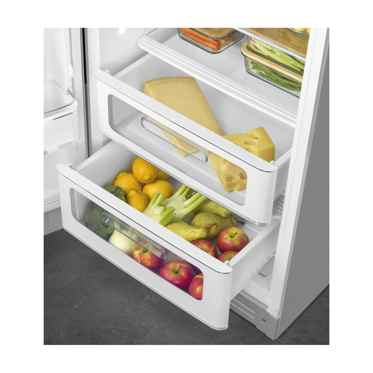 Frigorífico de una puerta Smeg FAB28LSV6, 270 l, clase C