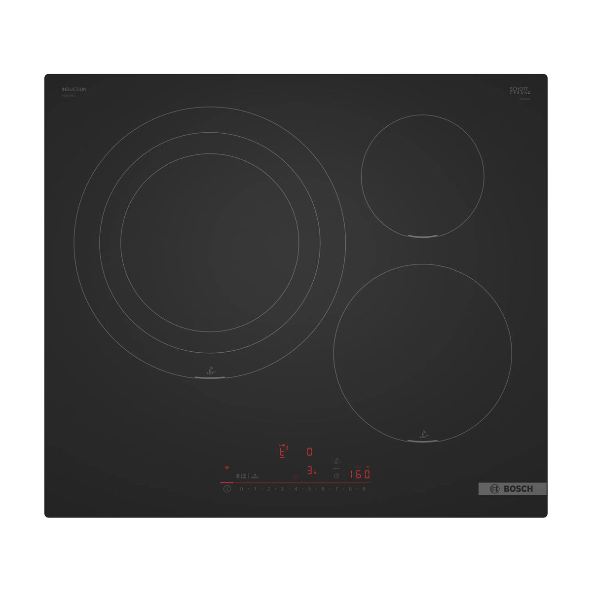 Placa de inducción Bosch PID61AHC1E de 60 cm, negro mate