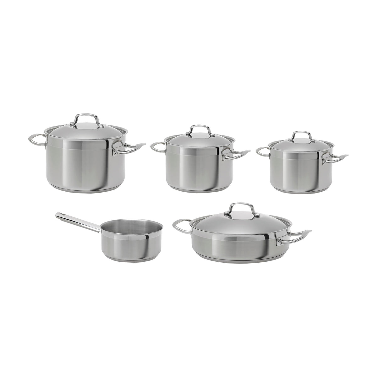 Batería de cocina Teka Set de cocina, 9 piezas de acero inoxidable para inducción