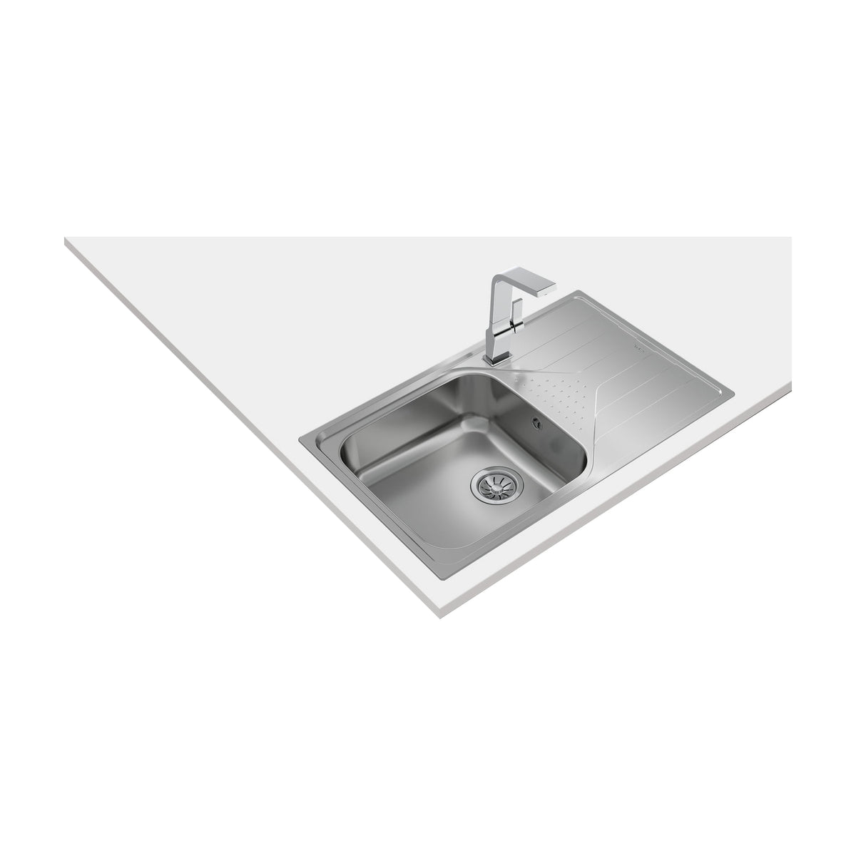 Fregadero Teka Universe 50 T-XP 1C 1E Max de inox, reversible con escurridor
