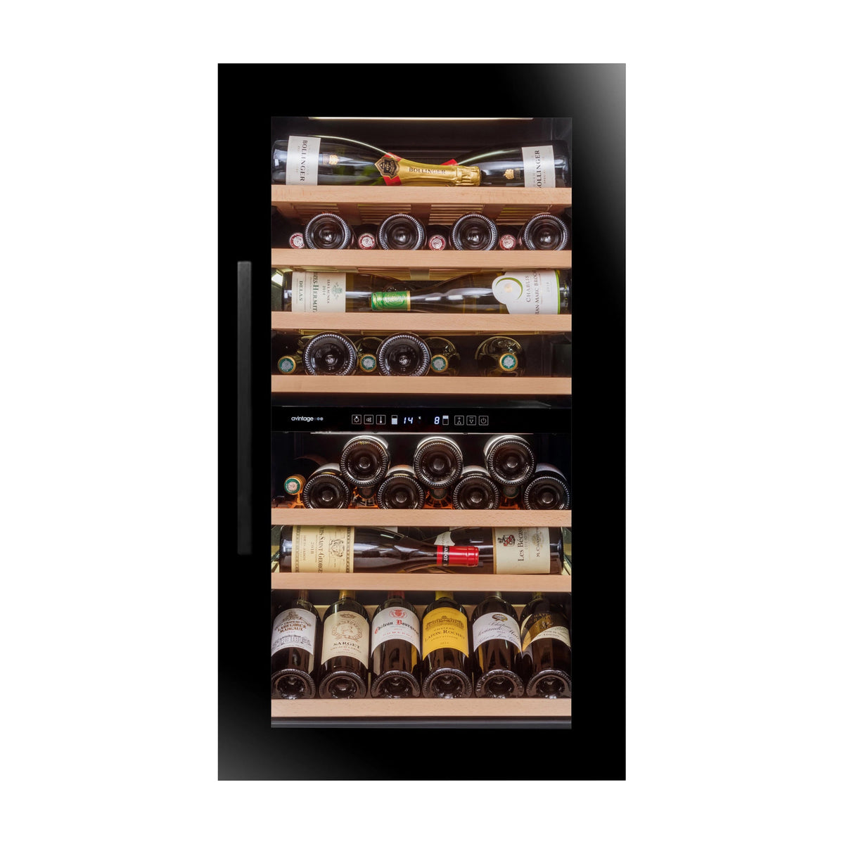 Vinoteca integrable Avintage AVI105G2, doble zona y 62 botellas