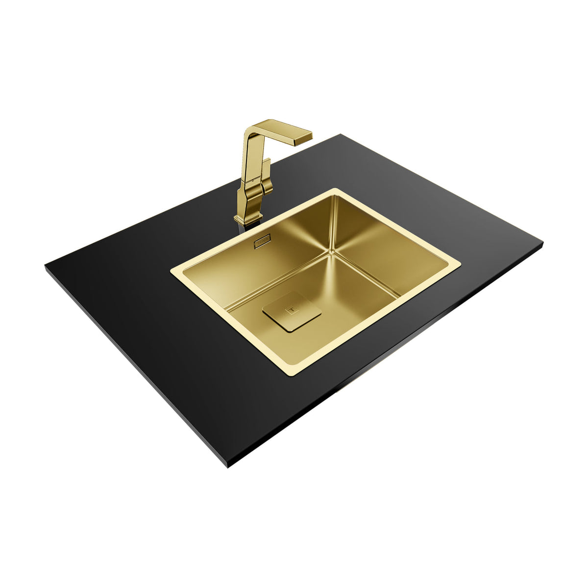Fregadero Teka FlexLinea RS15 50.40 dorado, una cubeta y triple instalación