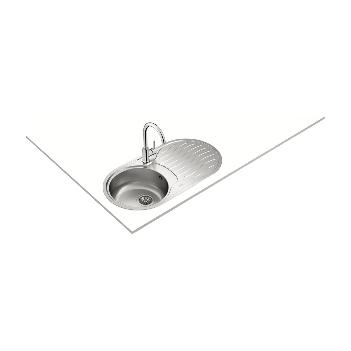 Fregadero Teka DR-80 1C 1E D de inox con escurridor a la derecha