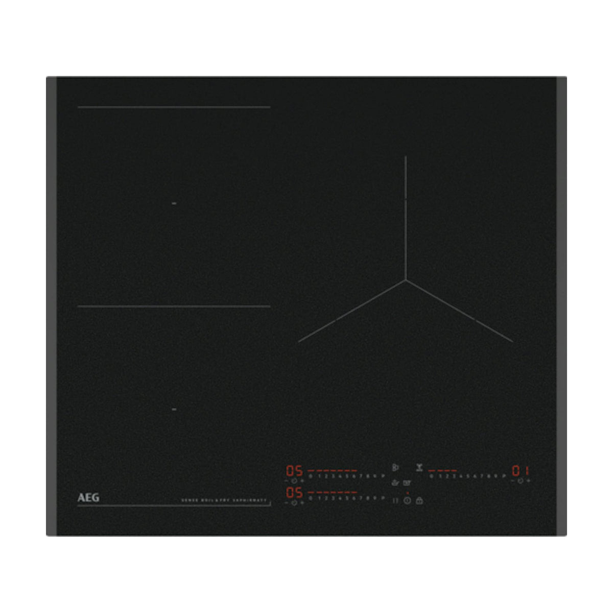Placa de inducción AEG TI63IQ30FZ SaphirMatt, 3 zonas y SenseBoil & Fry