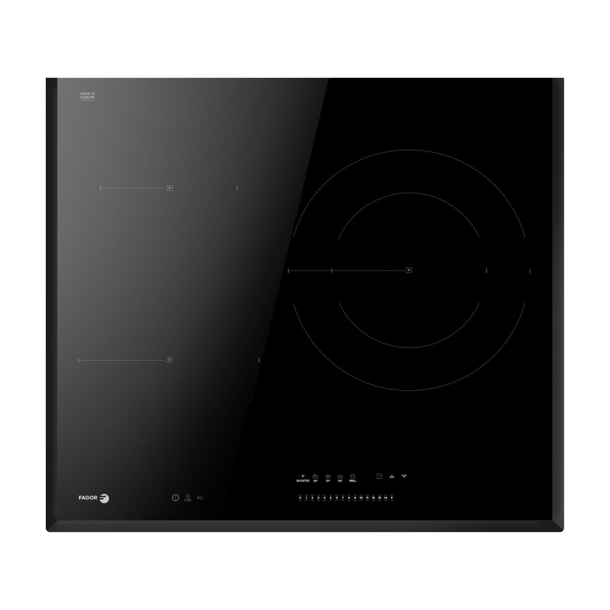 Placa de inducción Fagor 4IF-30B3S de 3 zonas con control deslizante