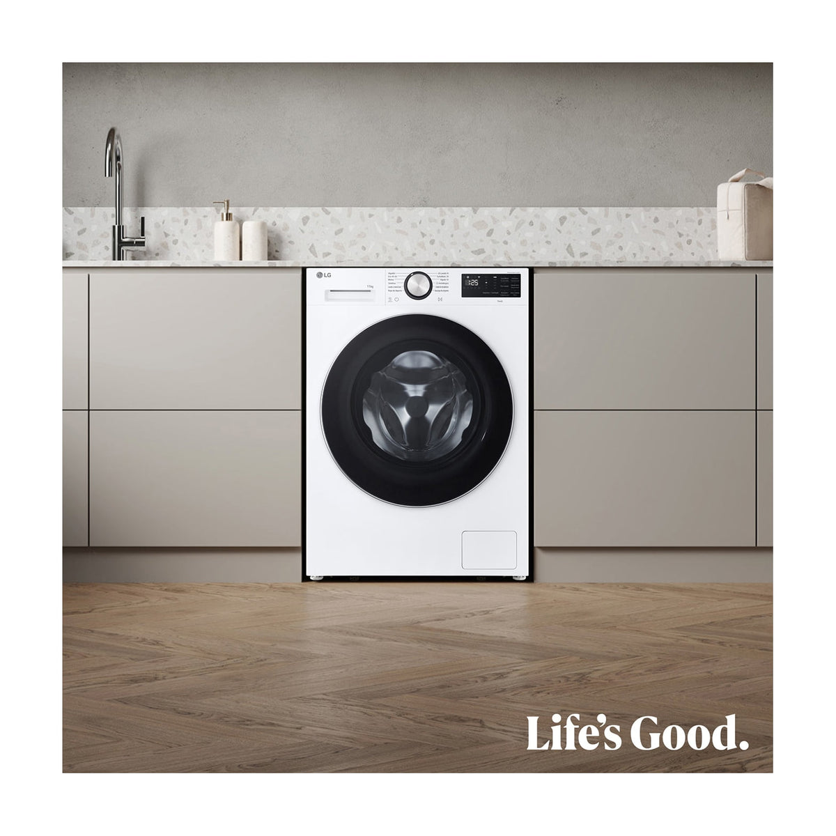 Lavadora de carga frontal LG F4X5011TLS de 11 kg y 1400 rpm