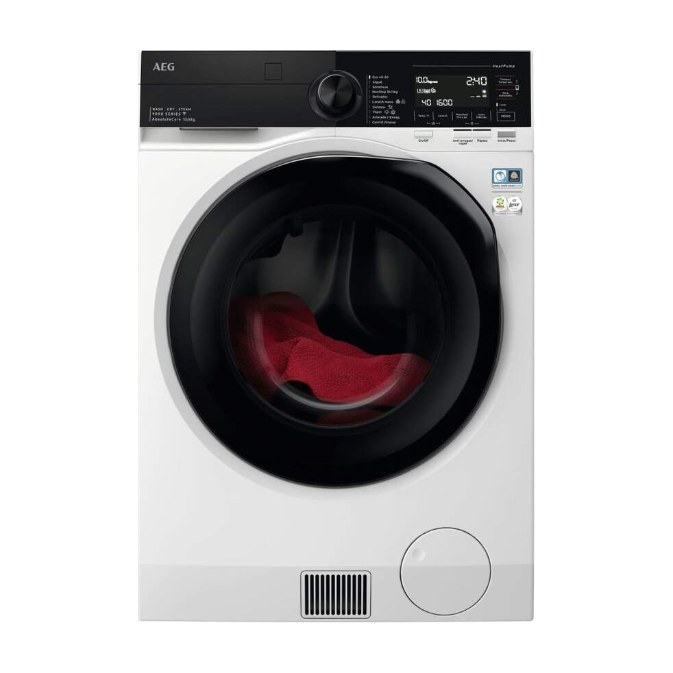 Lavasecadora AEG LWR9816O1C de 10/6 kg con bomba de calor