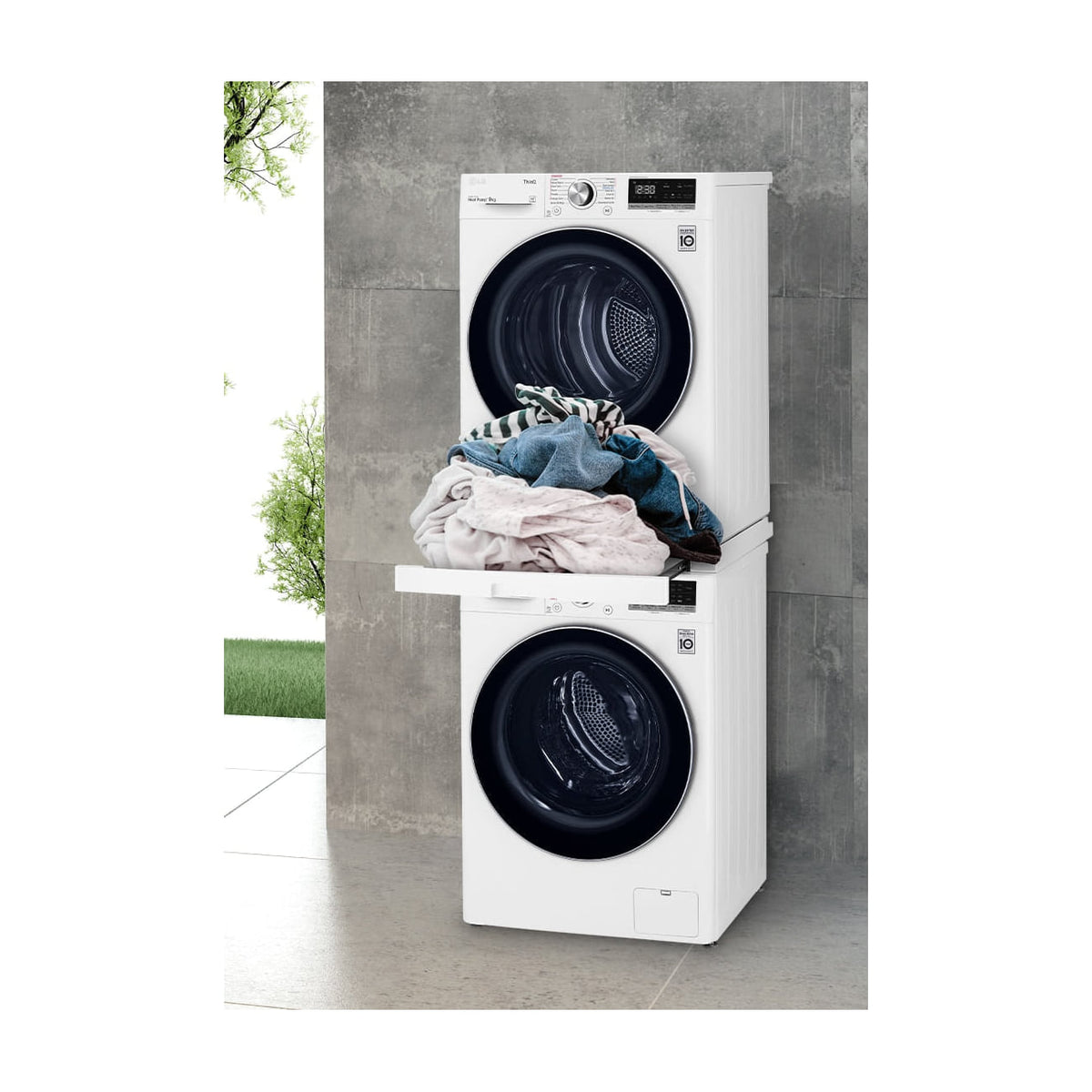Kit de unión LG DK2W blanco con bandeja extraíble