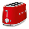Tostadora Smeg TSF02RDEU de 4 rebanadas y 1500 W, roja